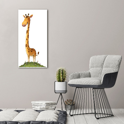 Verticale glasfoto Giraffe