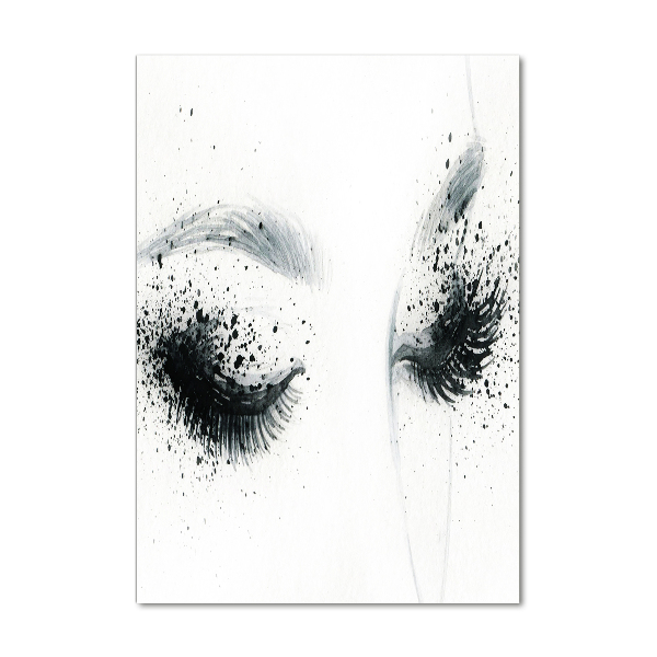 Verticale glasfoto Make-up