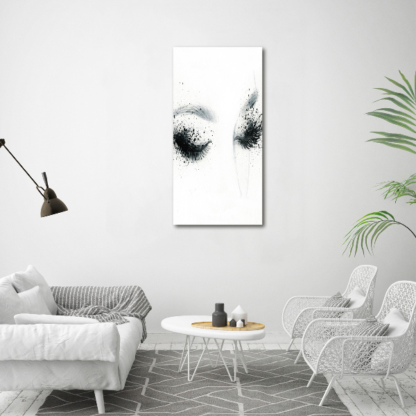 Verticale glasfoto Make-up