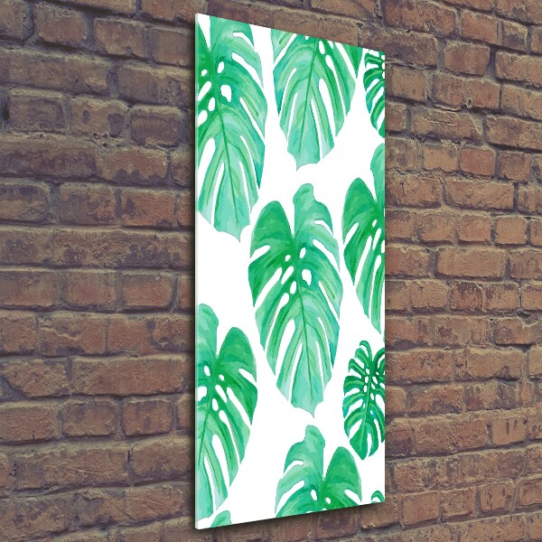 Verticale glasfoto Monstera