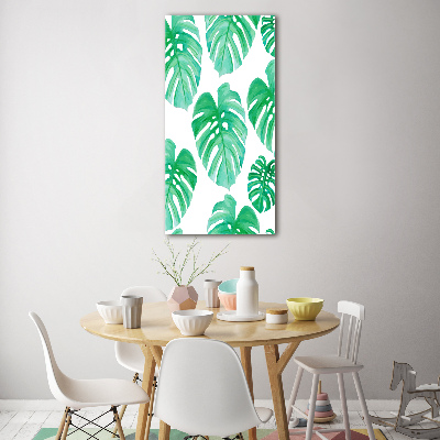 Verticale glasfoto Monstera