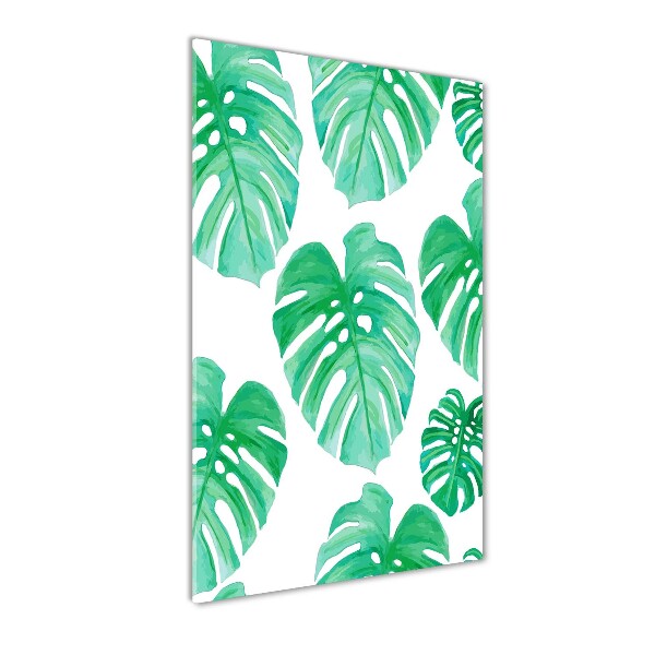 Verticale glasfoto Monstera
