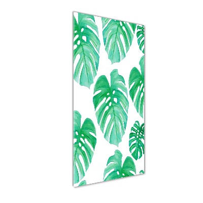 Verticale glasfoto Monstera