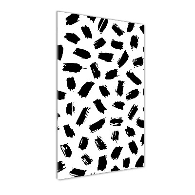 Verticale glasfoto Zwart-witte vlekken