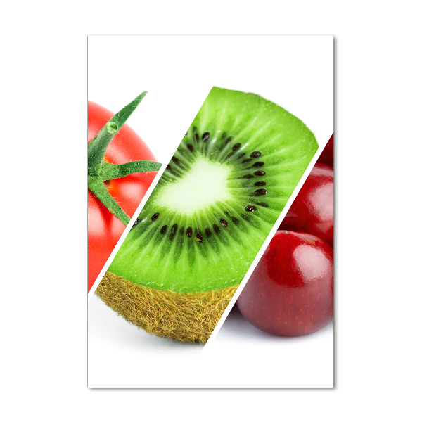 Verticale foto op glas Groenten en fruit