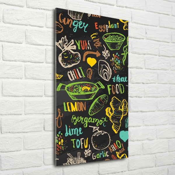 Verticale foto op glas Thaise gerechten