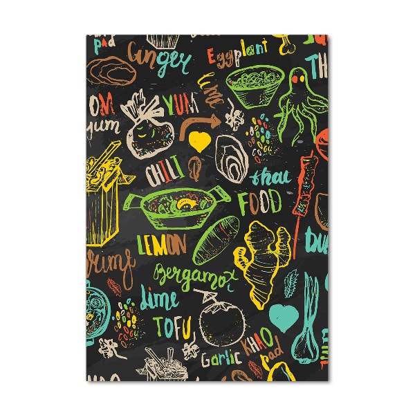 Verticale foto op glas Thaise gerechten