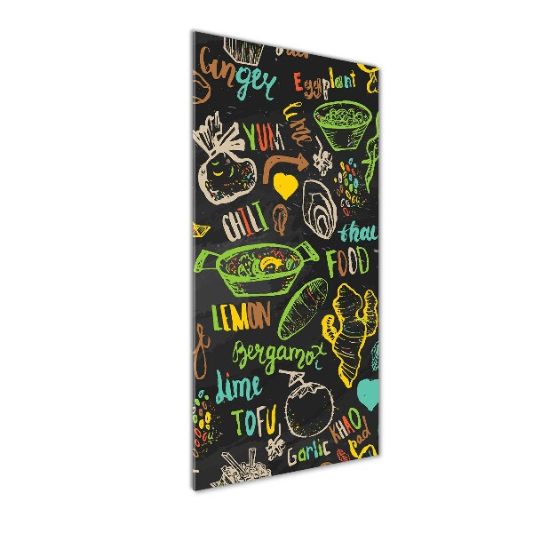 Verticale foto op glas Thaise gerechten