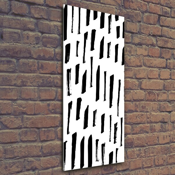 Verticale foto op glas Zwart-witte vlekken