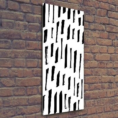 Verticale foto op glas Zwart-witte vlekken
