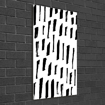 Verticale foto op glas Zwart-witte vlekken