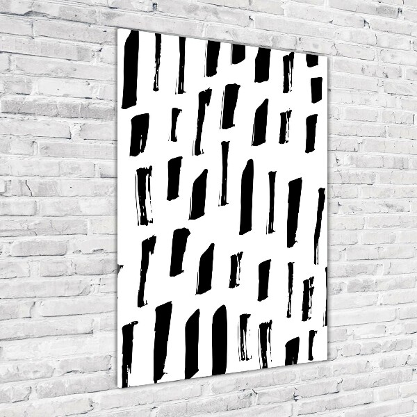 Verticale foto op glas Zwart-witte vlekken