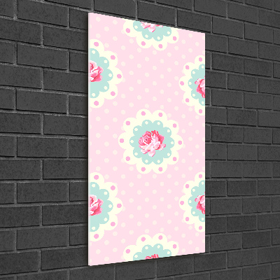 Verticale glasfoto Rozen