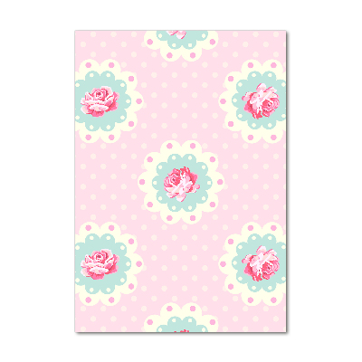 Verticale glasfoto Rozen