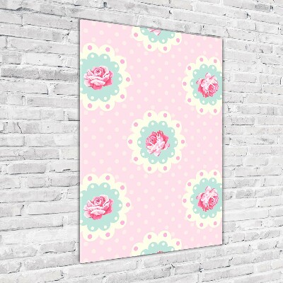 Verticale glasfoto Rozen