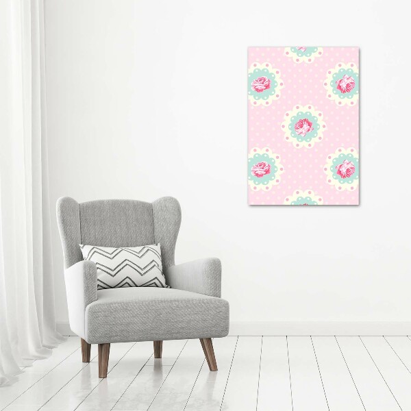 Verticale glasfoto Rozen