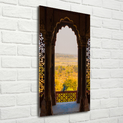 Verticale glasfoto Agra Fort India