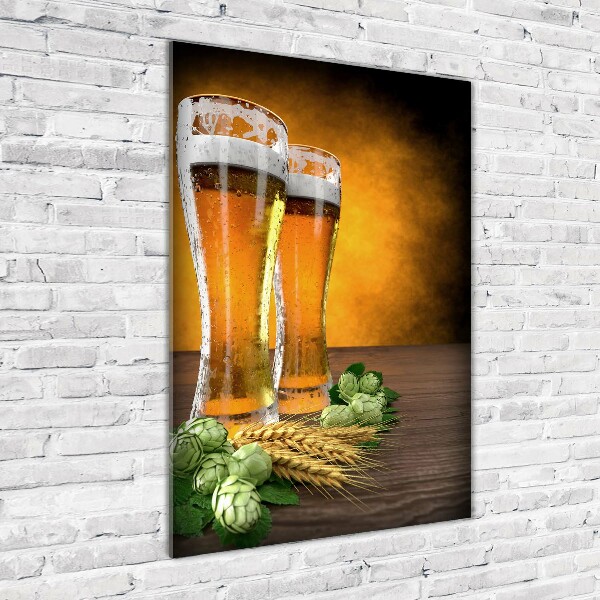 Verticale glasfoto Twee glazen bier