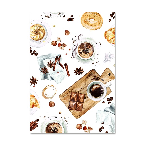 Verticale glasfoto Ontbijt