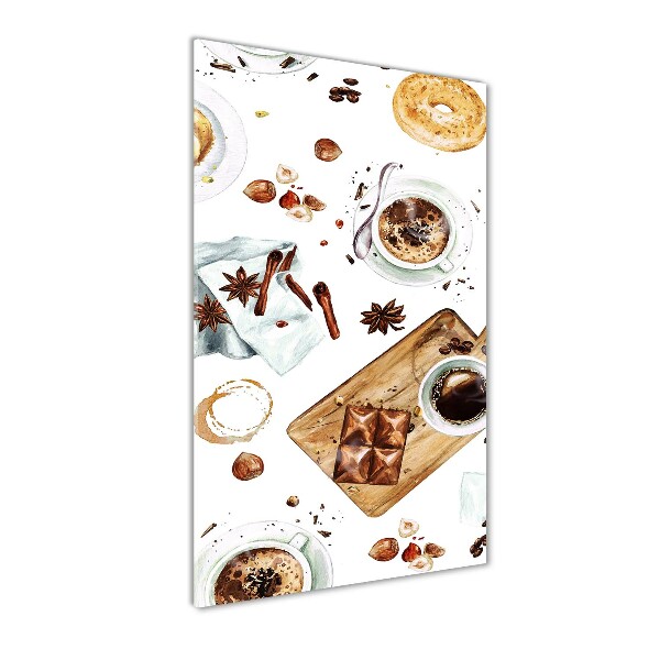 Verticale glasfoto Ontbijt