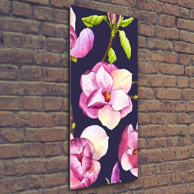 Verticale glasfoto Magnolia