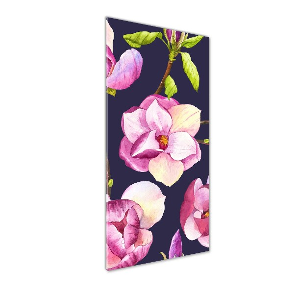 Verticale glasfoto Magnolia