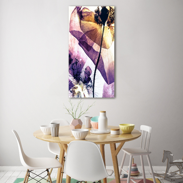 Verticale foto op glas Klaprozen