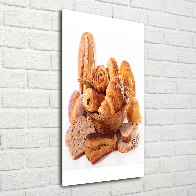 Verticale glasfoto Brood in de mand