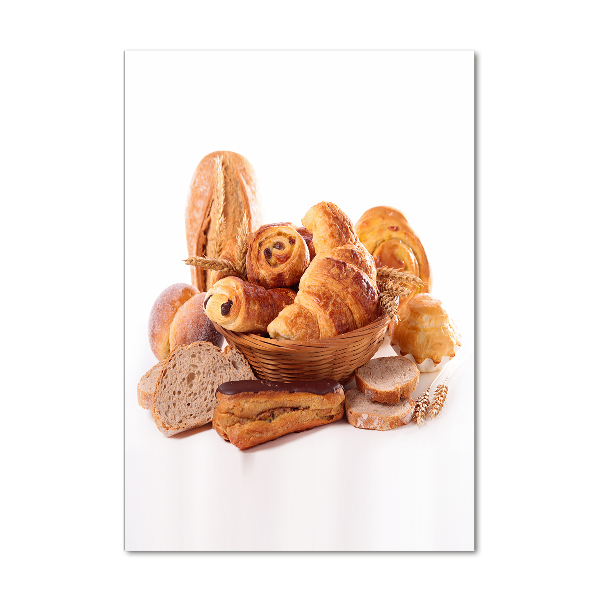 Verticale glasfoto Brood in de mand