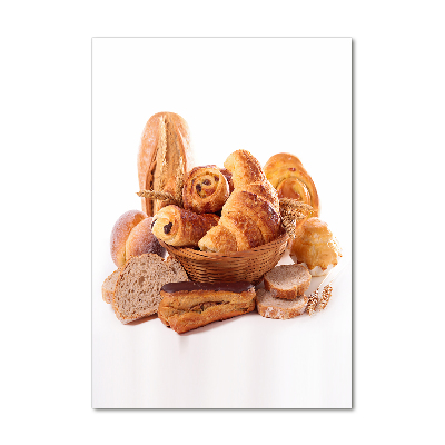 Verticale glasfoto Brood in de mand