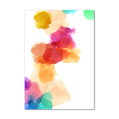 Verticale glasfoto Kleurrijke vlekken