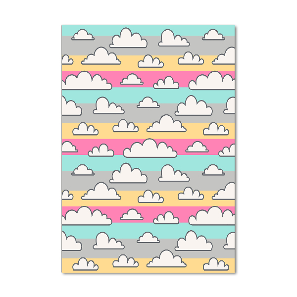 Verticale glasfoto Kleurrijke wolken op de achtergrond