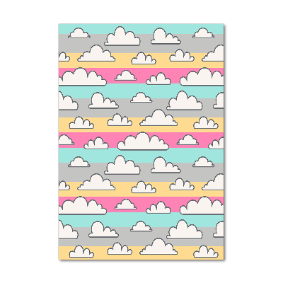 Verticale glasfoto Kleurrijke wolken op de achtergrond