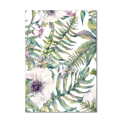 Verticale foto op glas Tropische bladeren