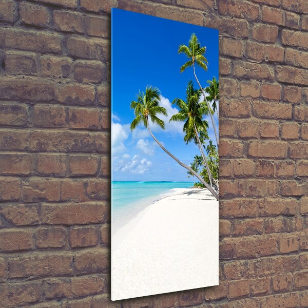 Verticale foto op glas Tropisch strand