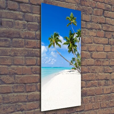 Verticale foto op glas Tropisch strand