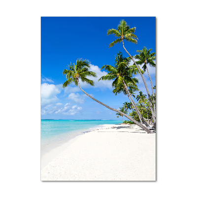 Verticale foto op glas Tropisch strand