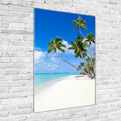 Verticale foto op glas Tropisch strand