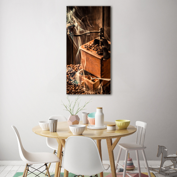 Verticale glasfoto Koffiebonen