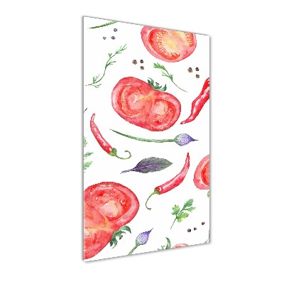 Verticale foto op glas Groenten