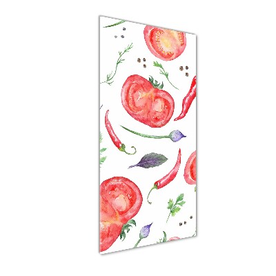 Verticale foto op glas Groenten