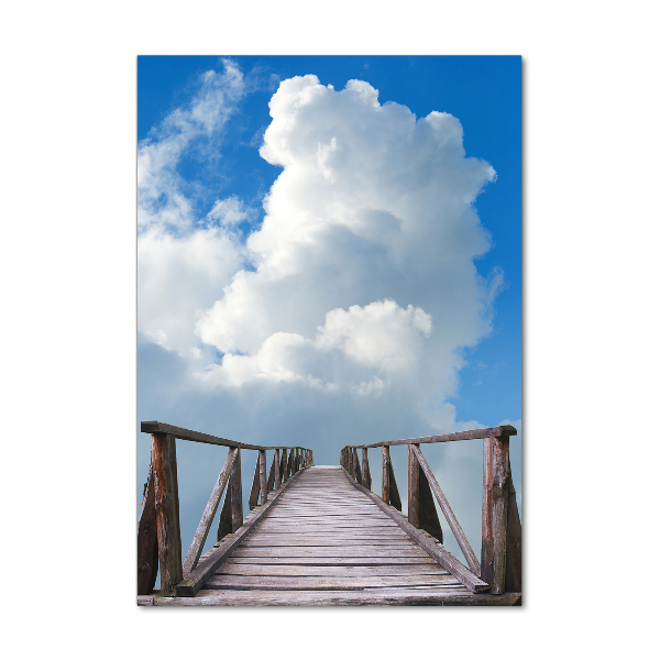 Verticale foto op glas De weg naar de hemel