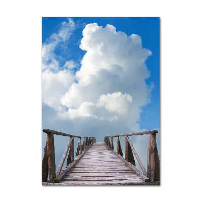 Verticale foto op glas De weg naar de hemel