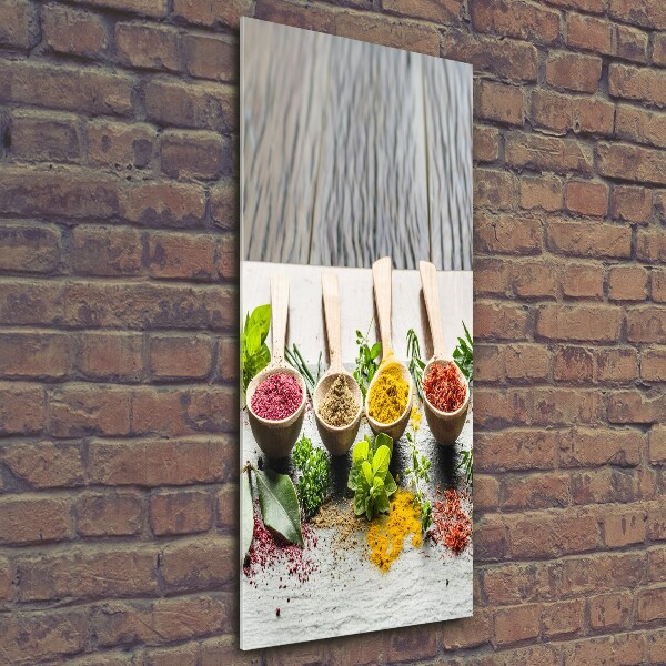 Verticale glasfoto Specerijen