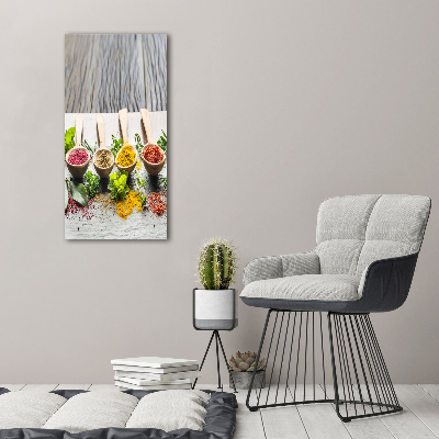 Verticale glasfoto Specerijen