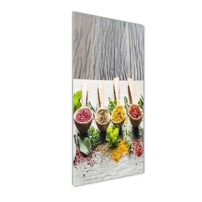 Verticale glasfoto Specerijen