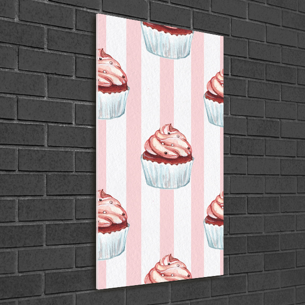 Verticale glasfoto Cupcakes