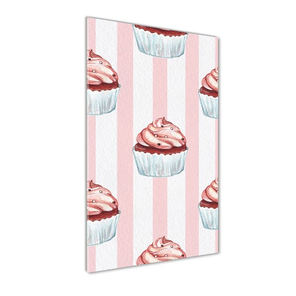 Verticale glasfoto Cupcakes