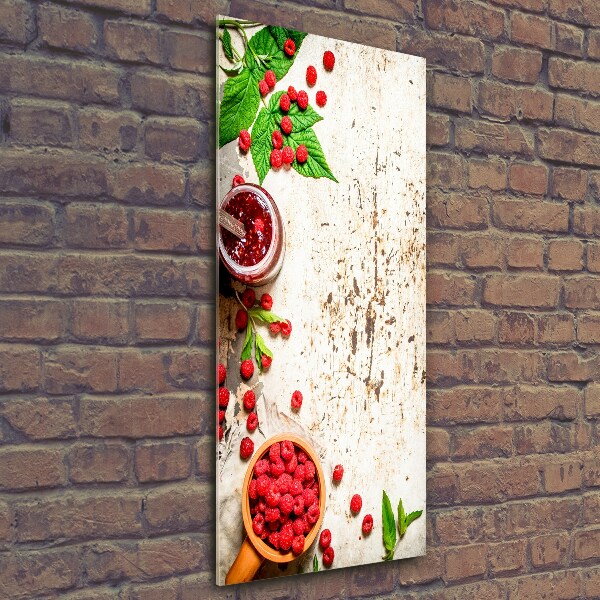 Verticale foto op glas Frambozenjam