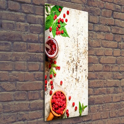 Verticale foto op glas Frambozenjam